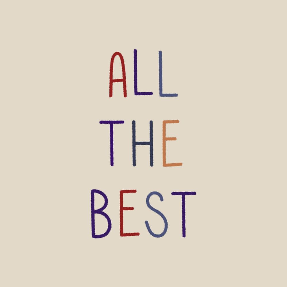 All the best colorful typography