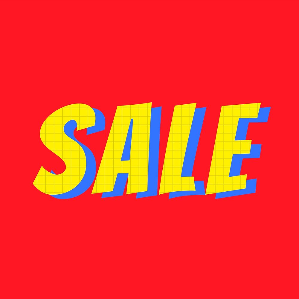 3D sale funky lettering vector