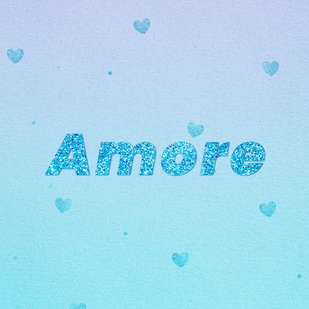 Amore glitter text font