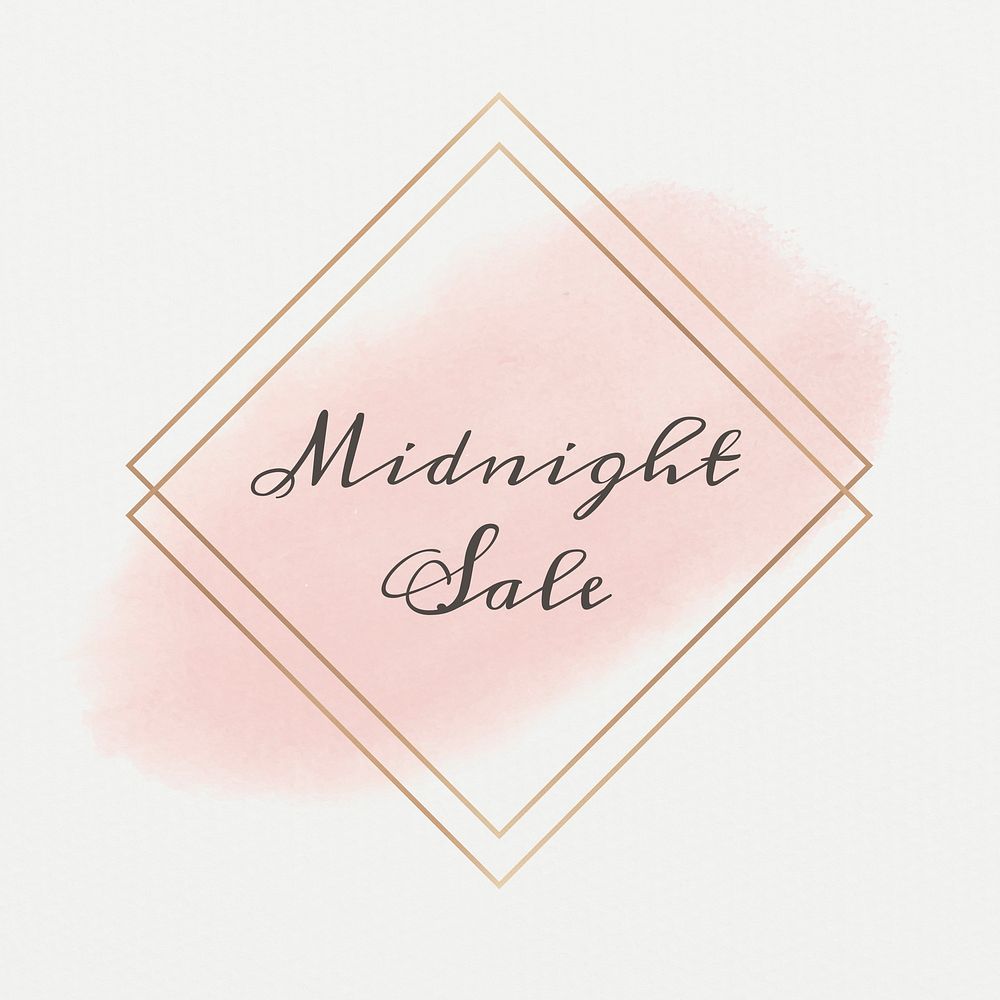 Midnight sale badge feminine frame