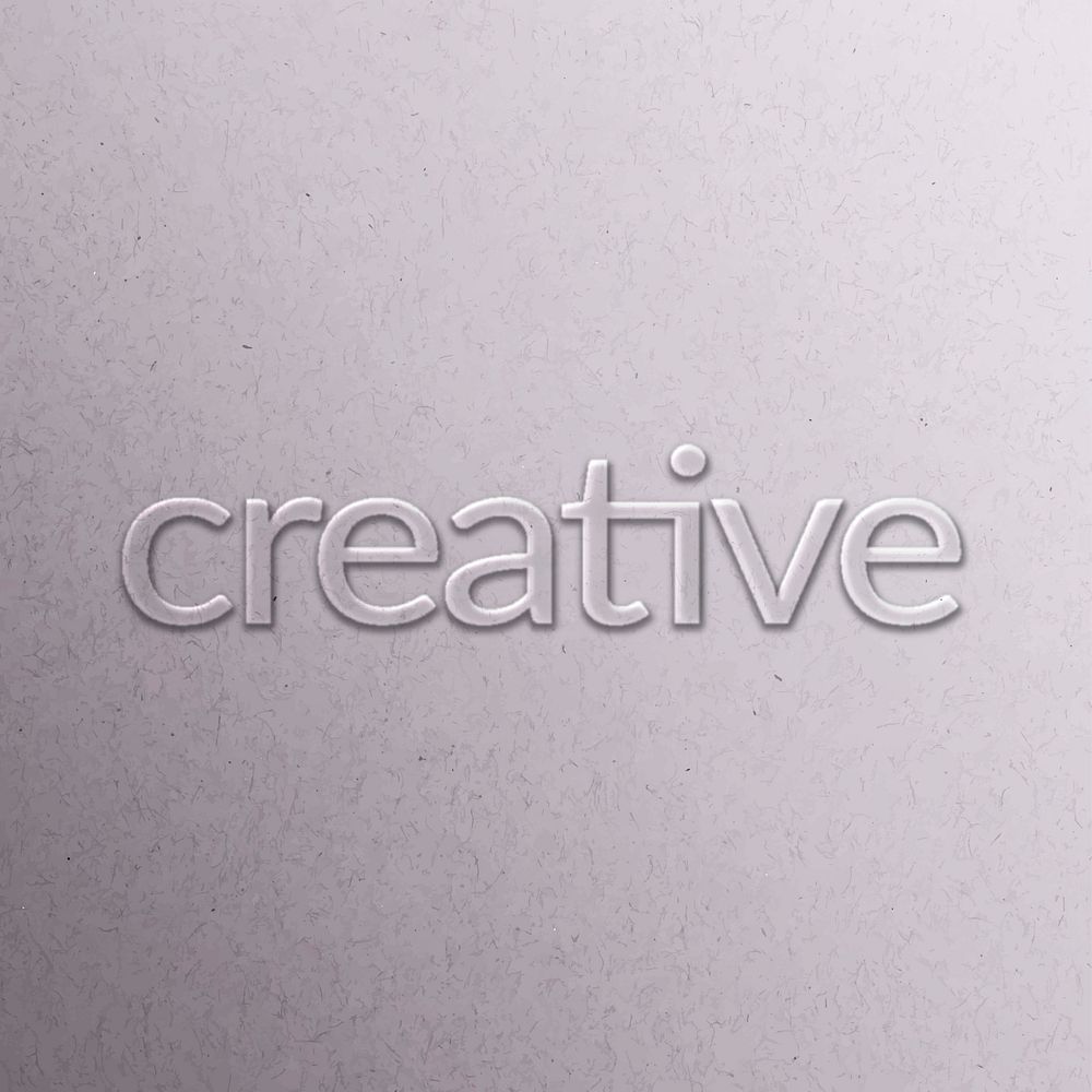 Creative emboss typography vector on paper texture