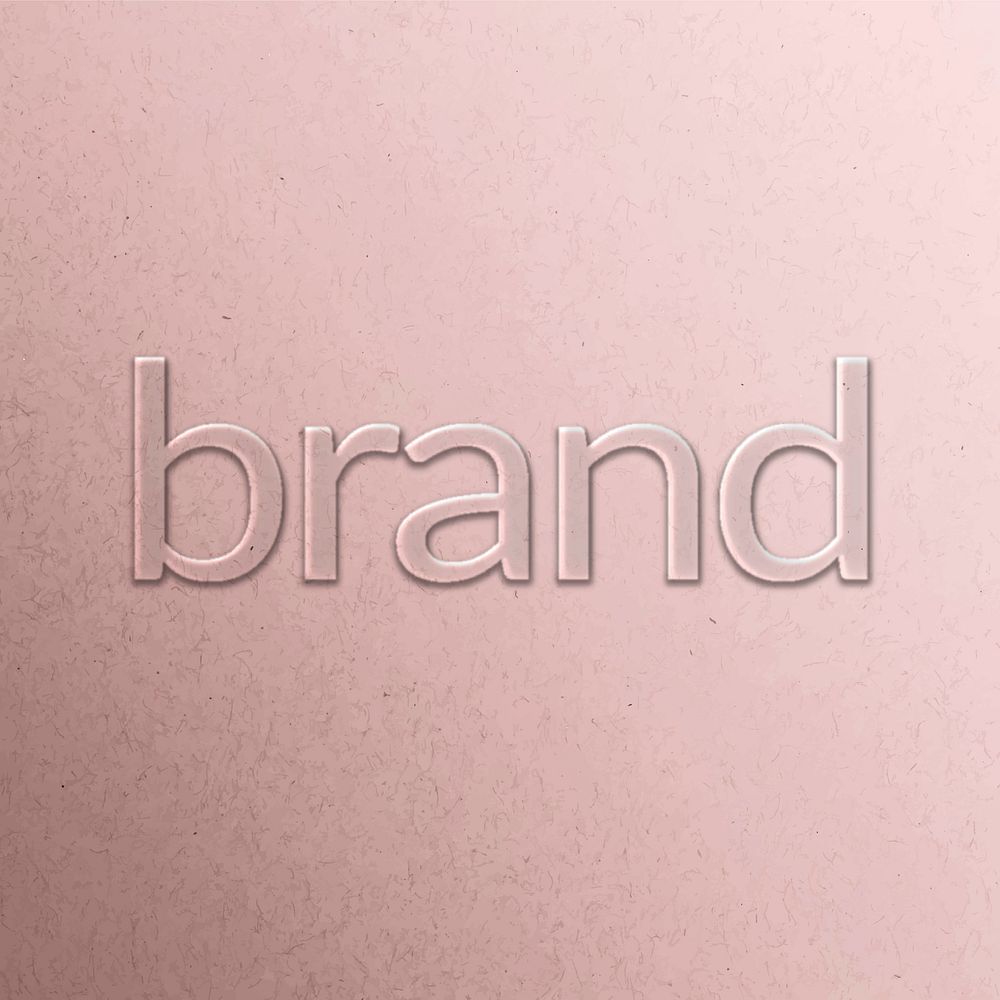 Brand emboss typography vector on paper texture