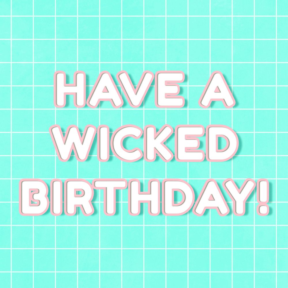 Bold neon miami 80's have a wicked birthday! bold font