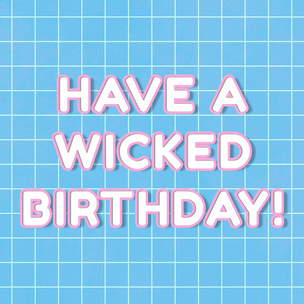 Neon bold miami 80's have a wicked birthday! font