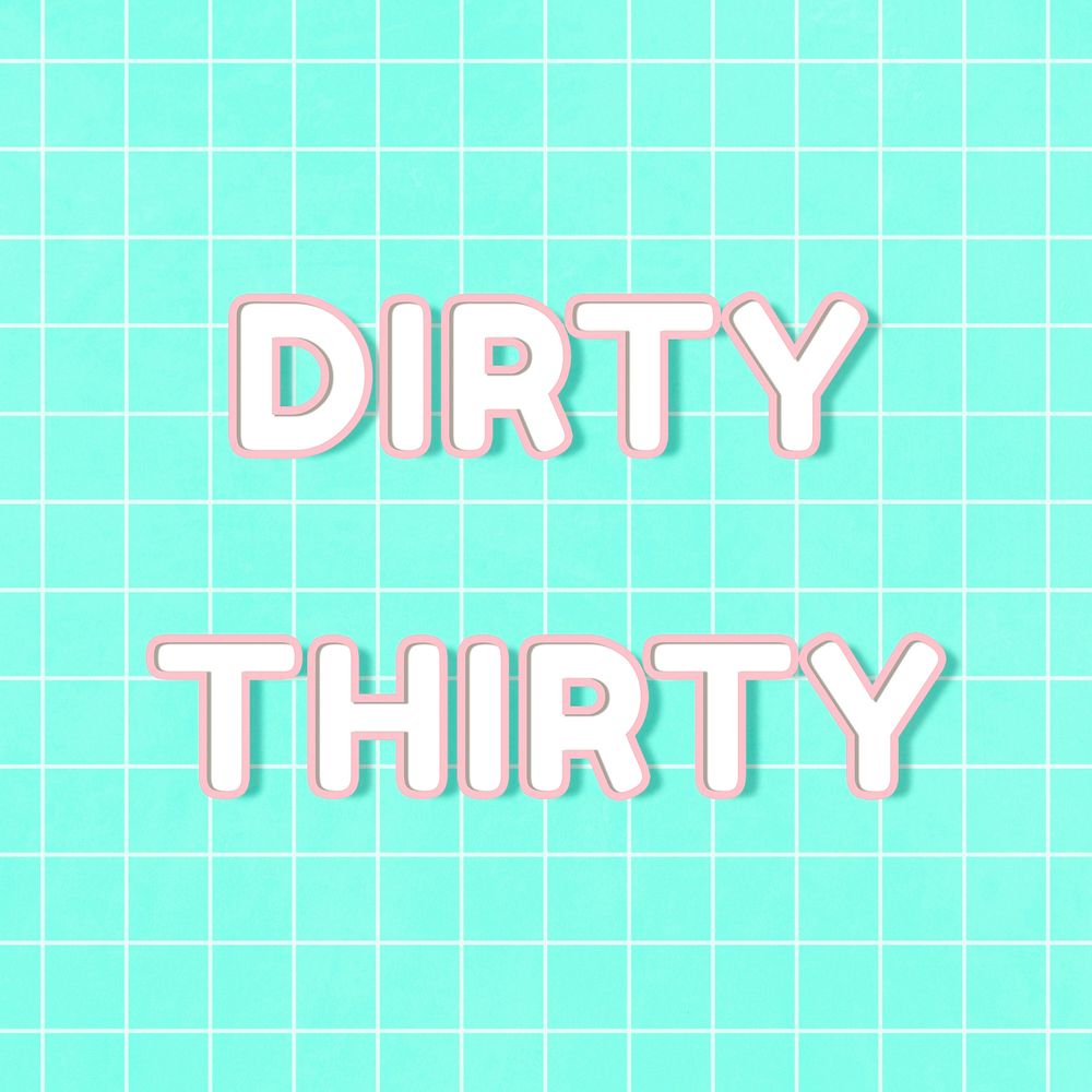 80&rsquo;s neon miami dirty thirty bold font grid background
