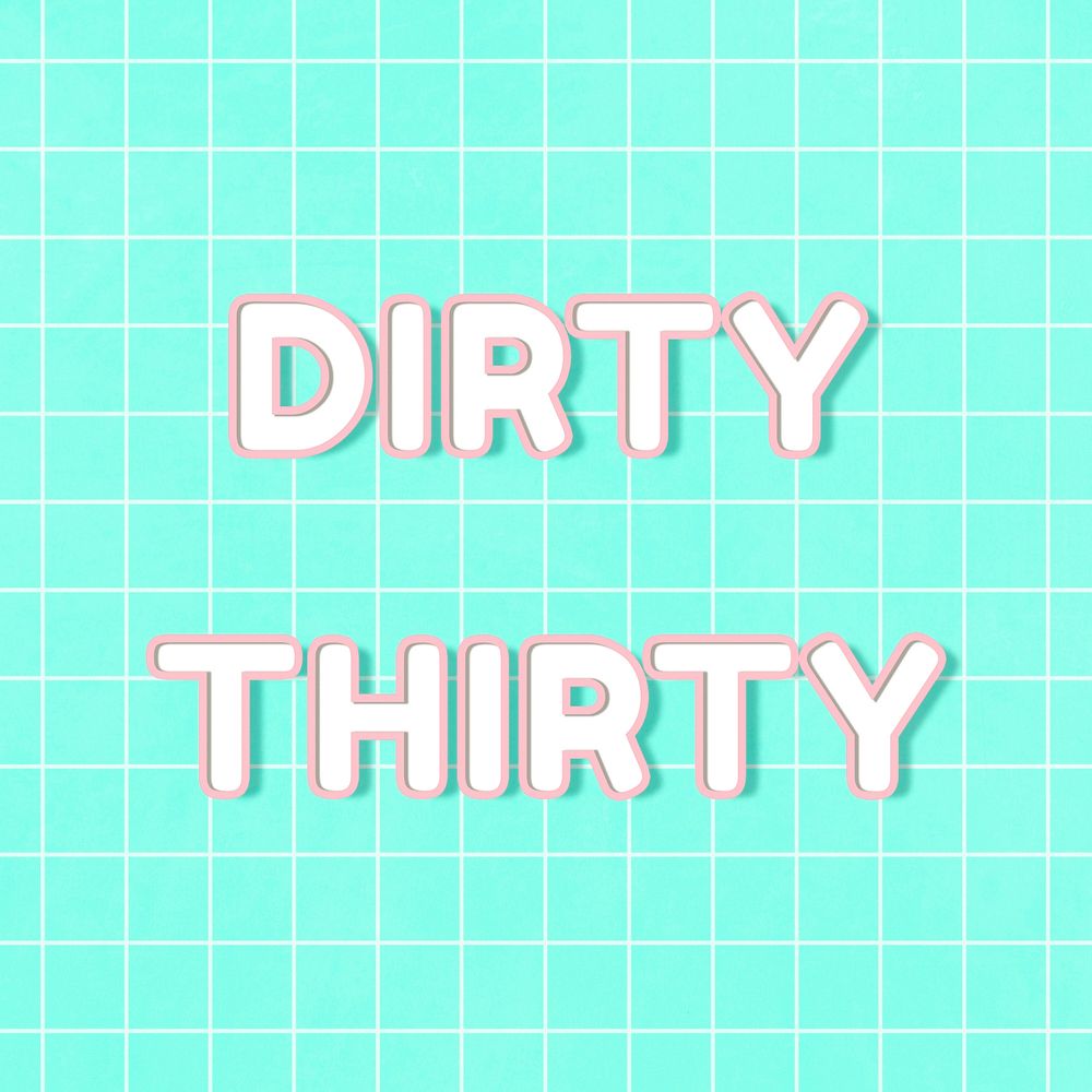 80’s neon miami dirty thirty bold font grid background