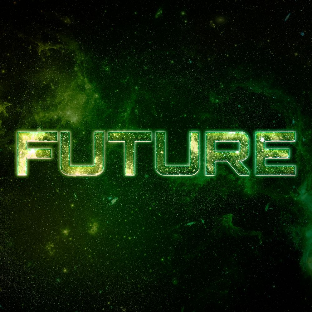 FUTURE text typography galaxy effect word