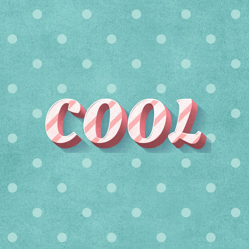 Cool text vintage typography polka dot background