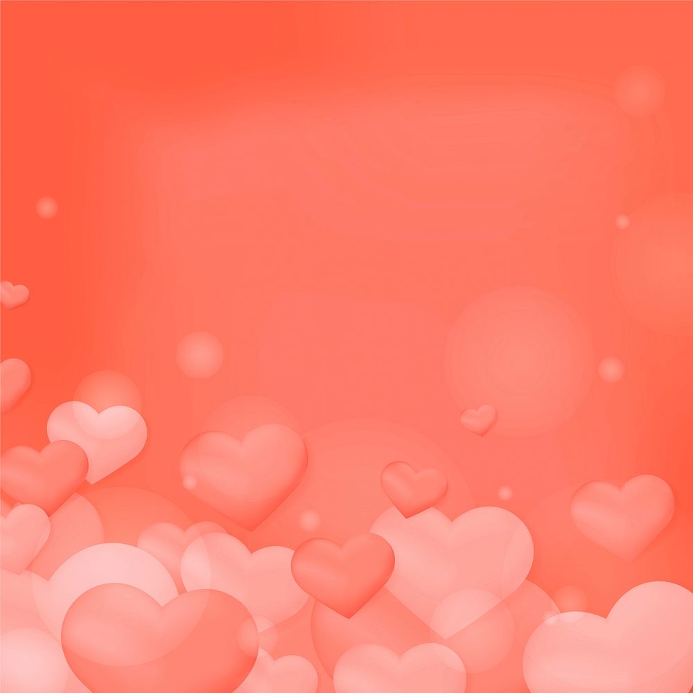 Red background with hearts design space
