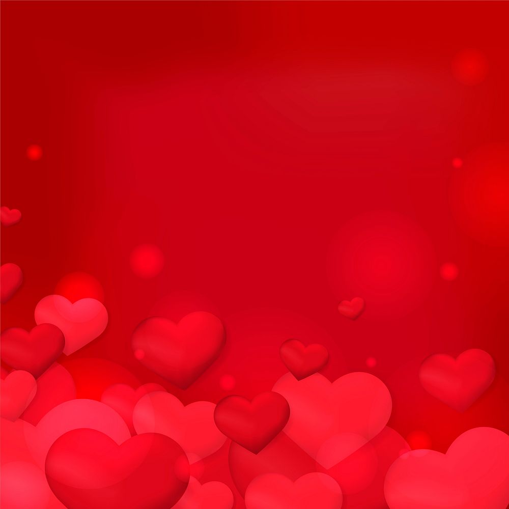 Abstract red heart background design space