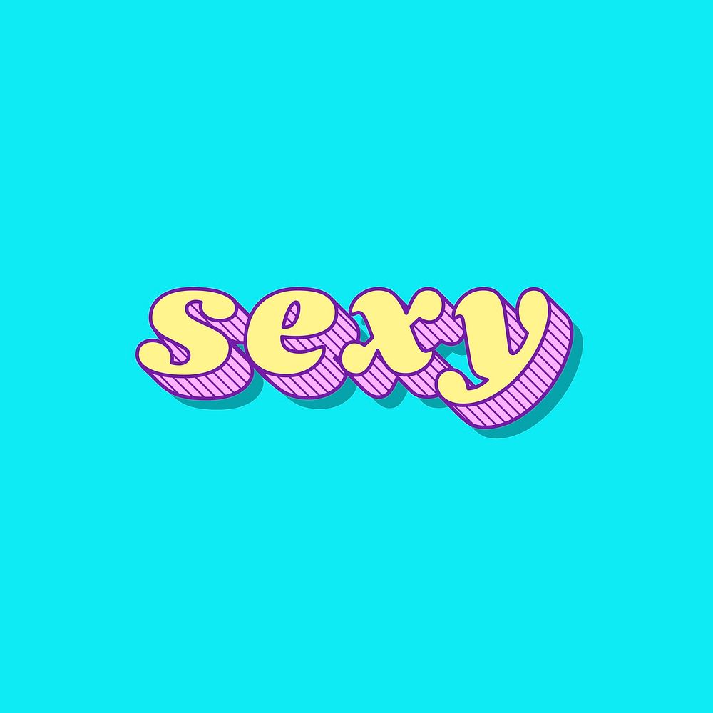 Funky bold style sexy typography vector illustration