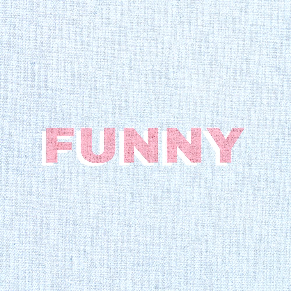 Funny word shadow font typography 