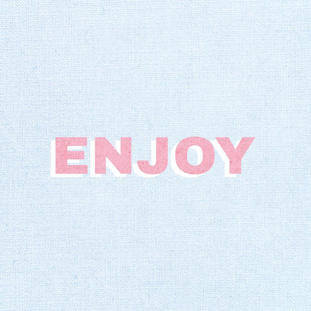 Enjoy typography, drop shadow font 