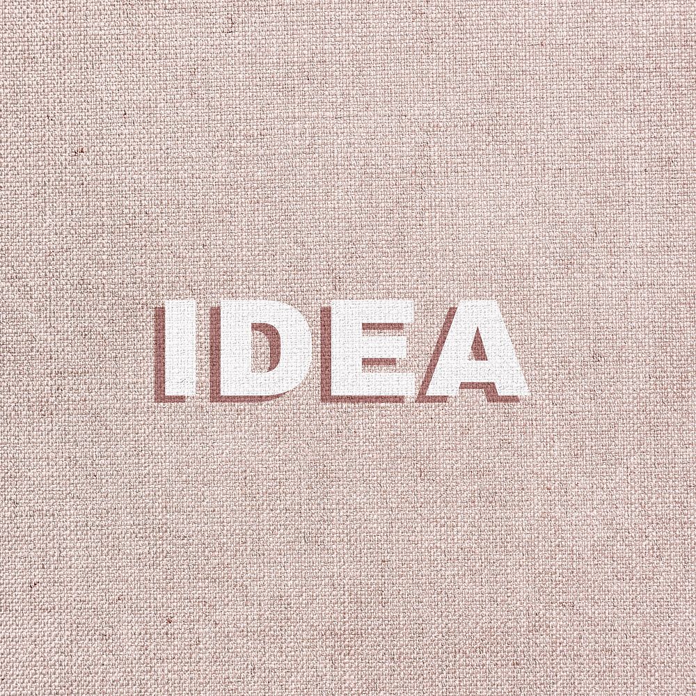 Idea drop shadow font typography 