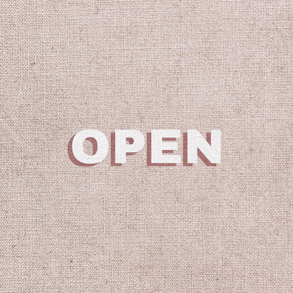 Open shadow word art typography