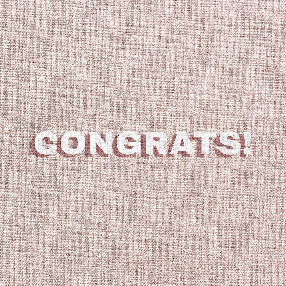 Text congrats bold font typography