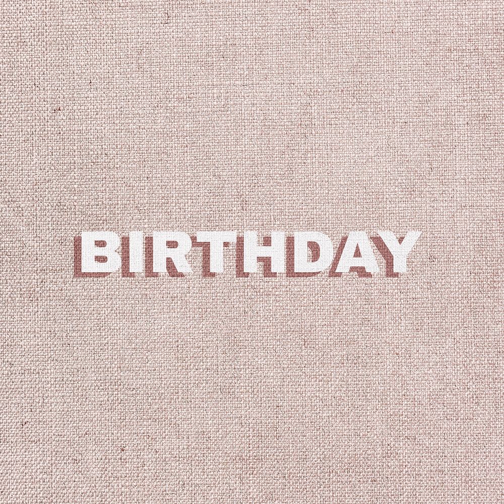 Text birthday bold font typography