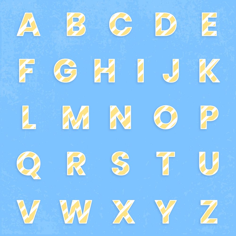 Abc font set illustration vector