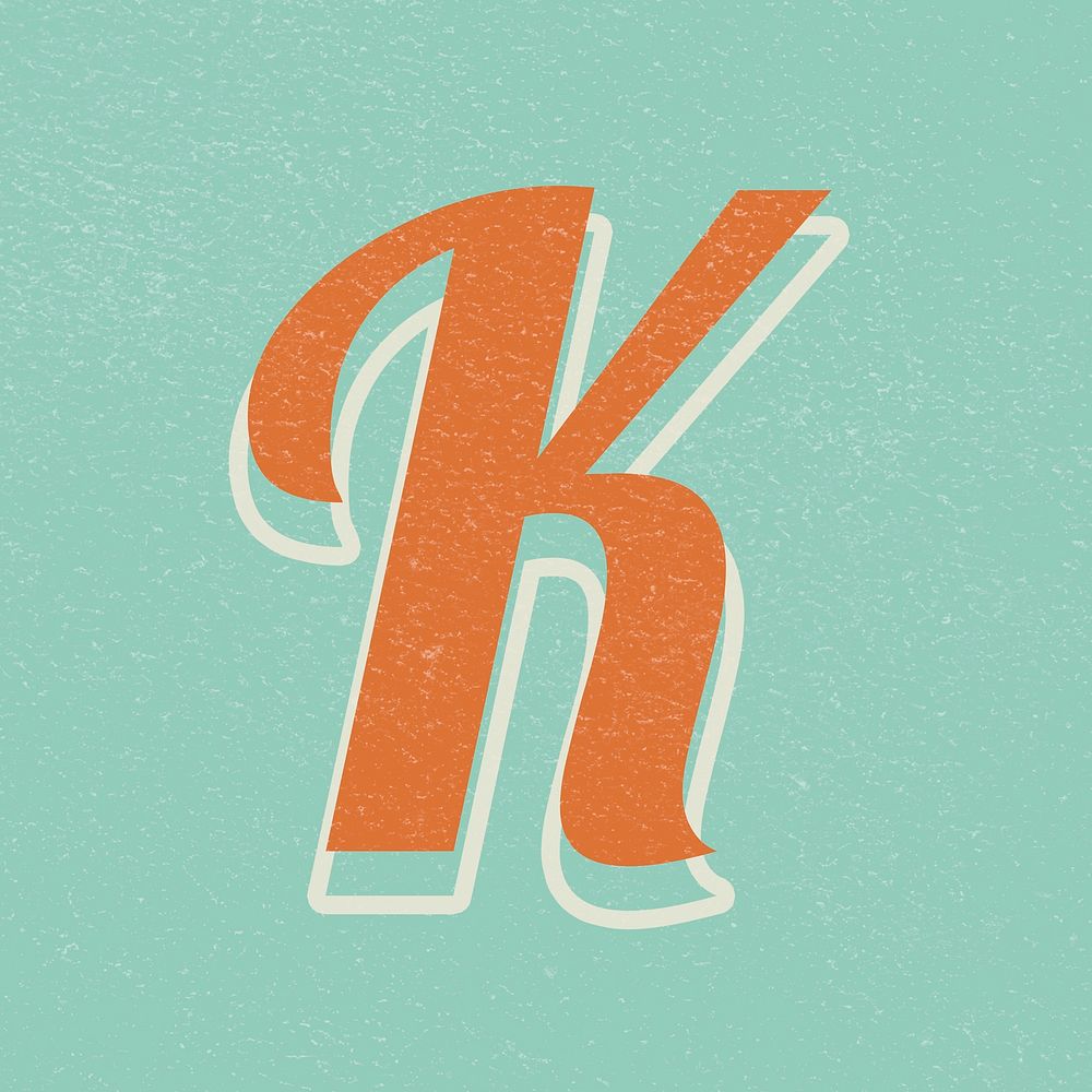 Letter K bold font lettering