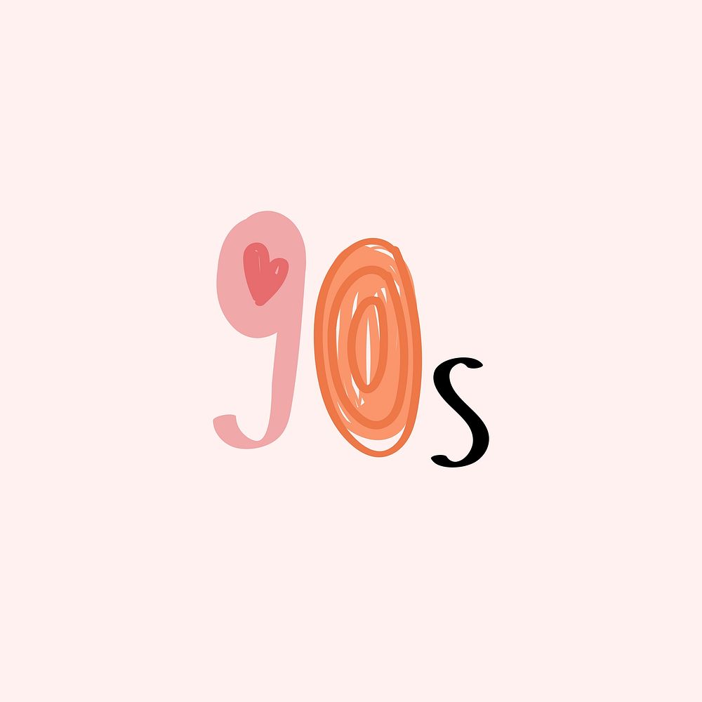 Doodle font 90s lettering hand drawn