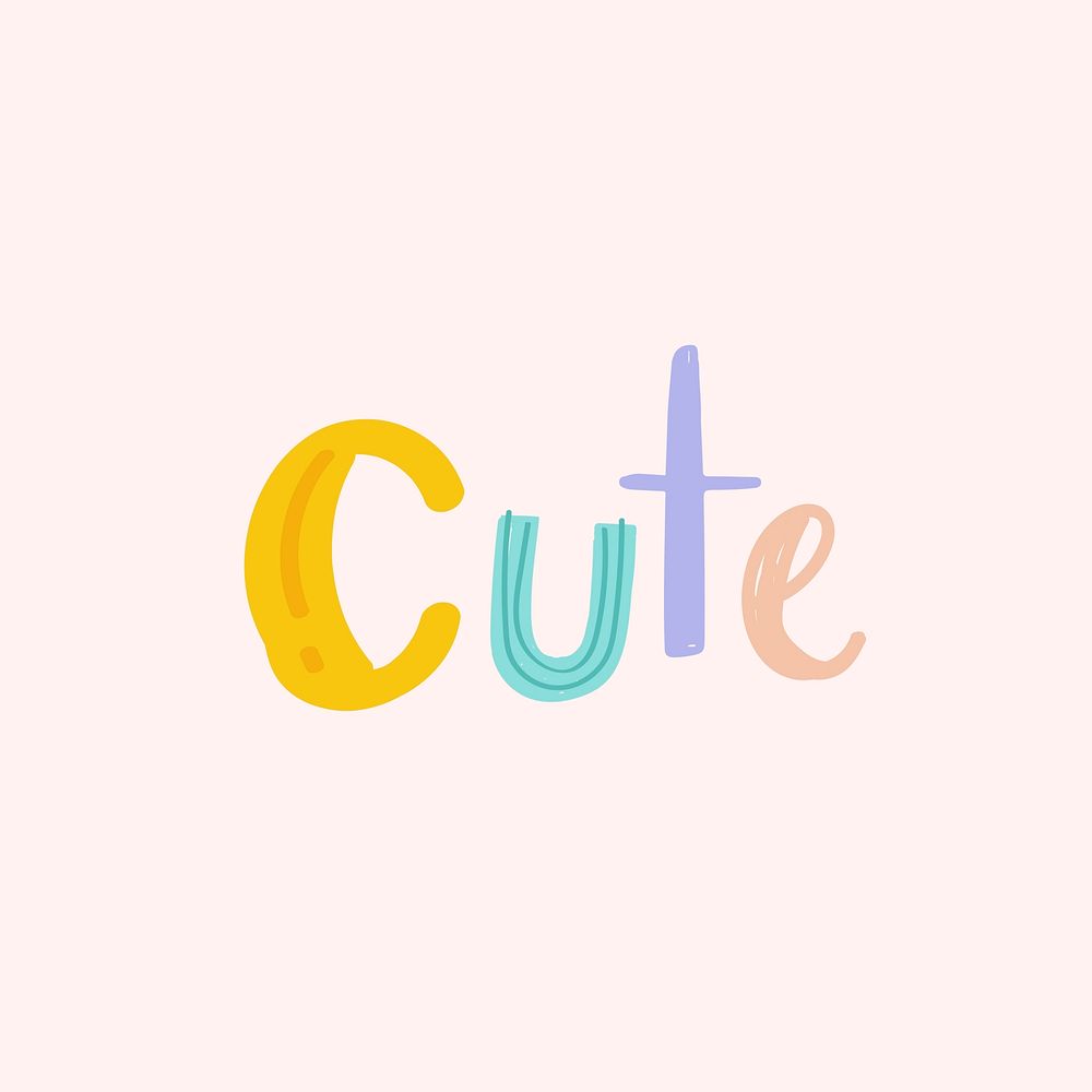 Doodle font cute typography vector hand drawn