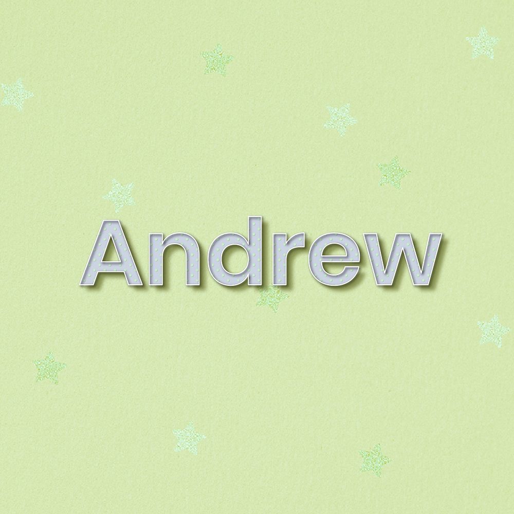 Polka dot Andrew name typography