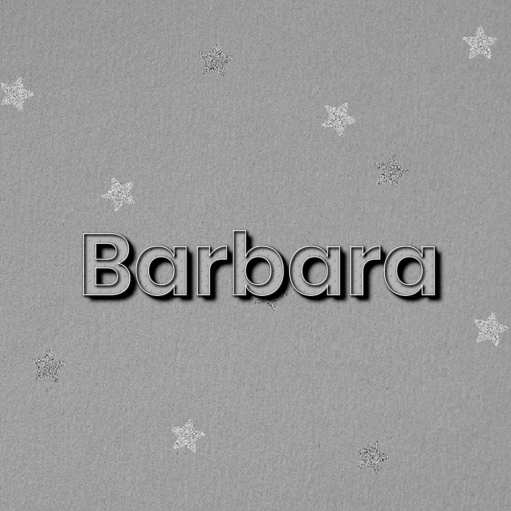 Barbara name polka dot lettering font typography