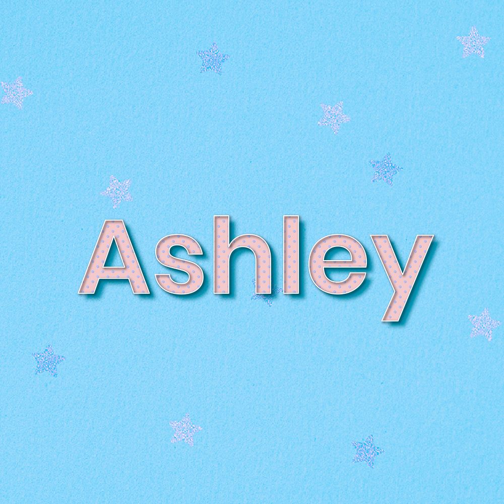 Ashley female name typography text