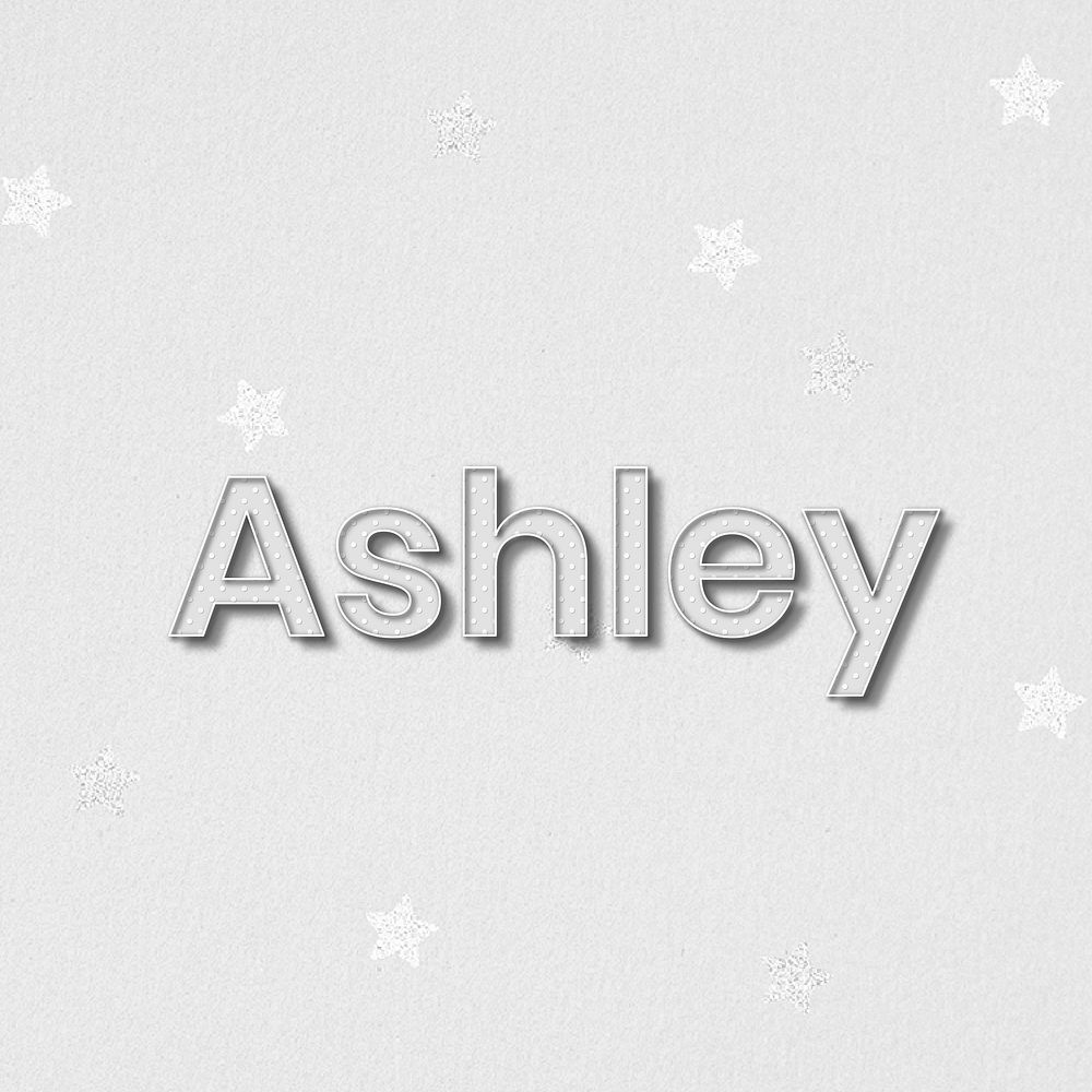 Ashley female name lettering typography