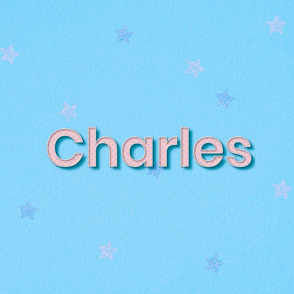 Charl male name typography text