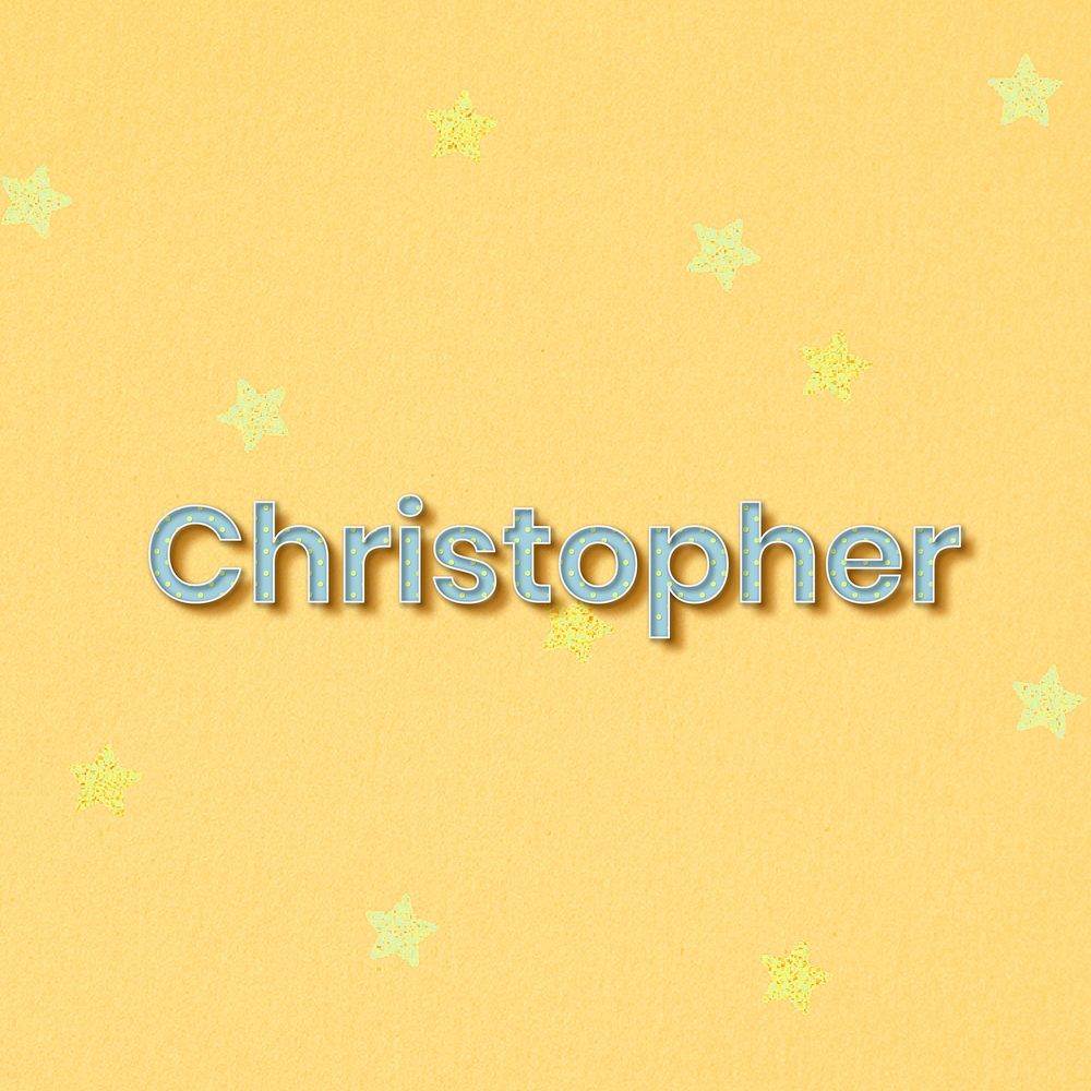 Male name Christopher typography word