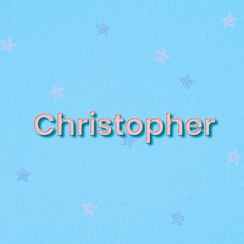 Christopher male name typography text