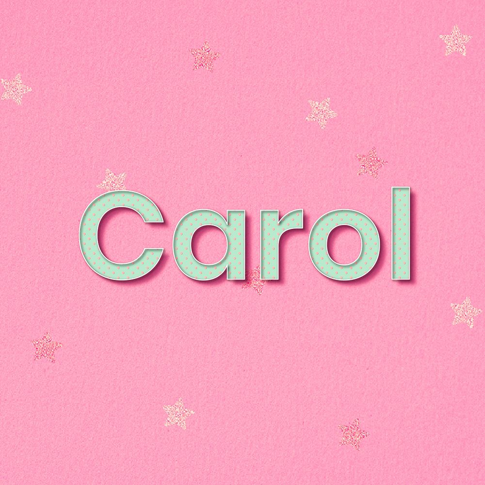 Carol polka dot typography word