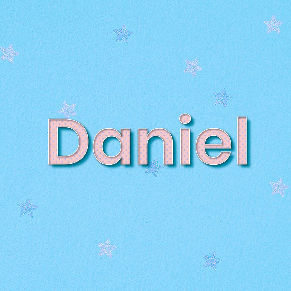 Daniel male name typography text