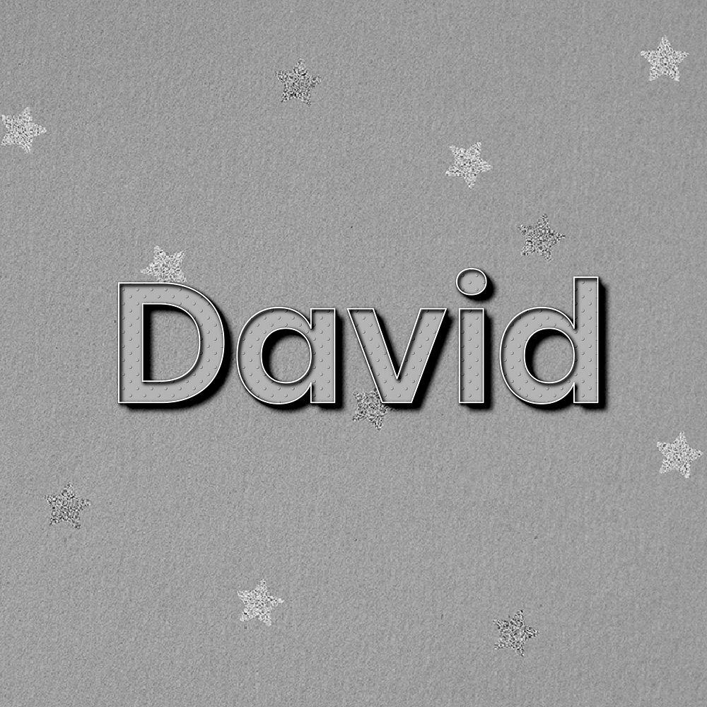 David name polka dot lettering font typography