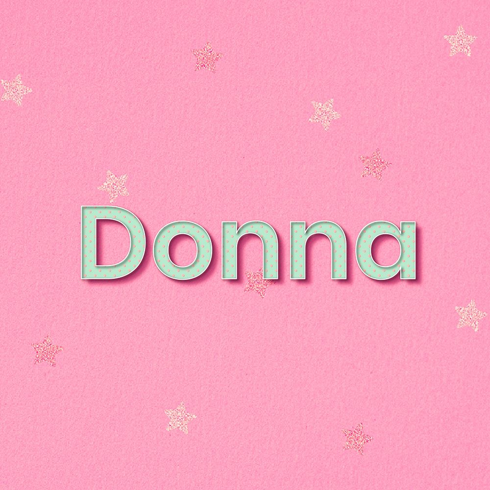 Donna polka dot typography word