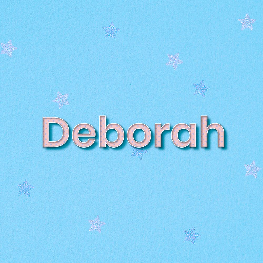Deborah female name typography text