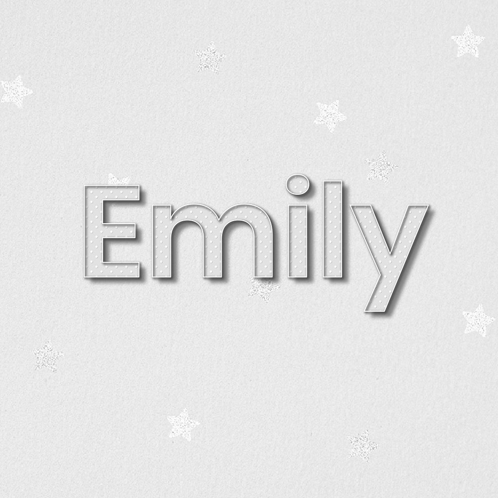 Emily female name lettering typography