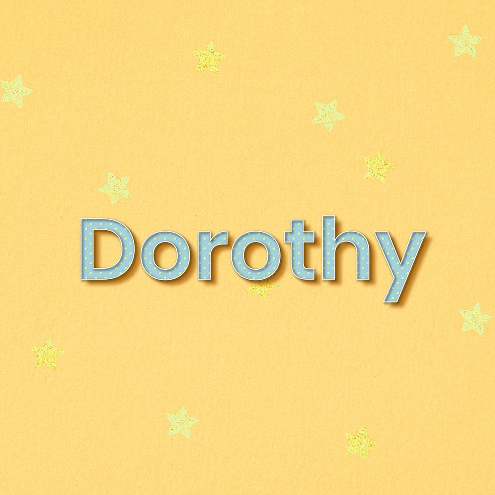 Female name Dorothy typography word