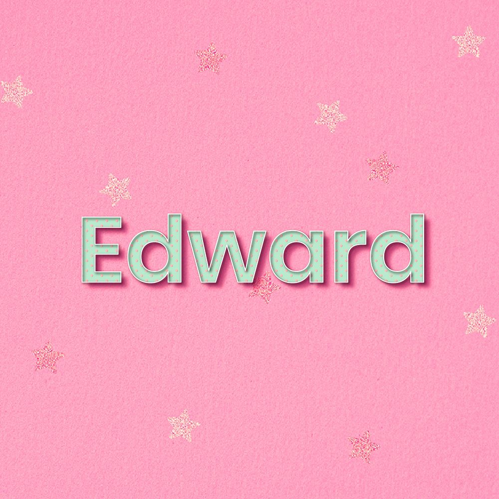 Edward polka dot typography word