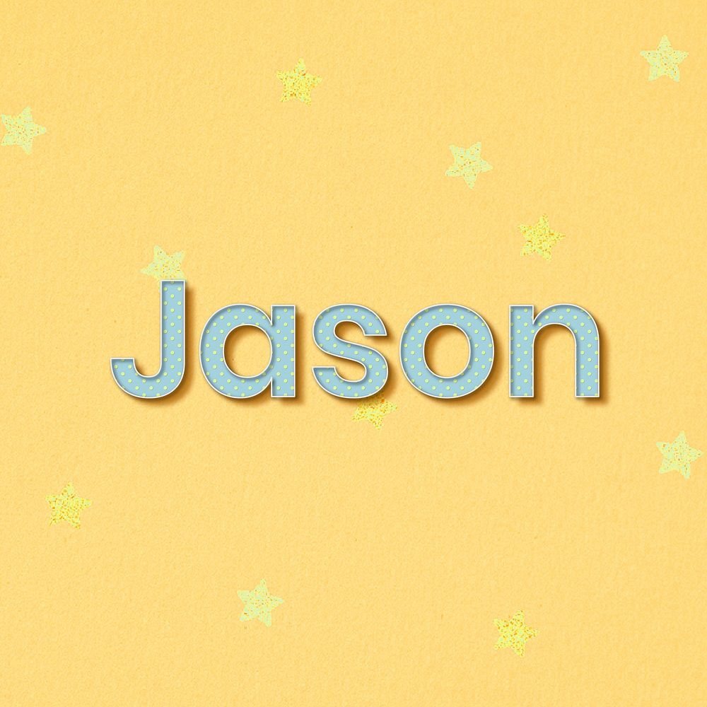 Male name Jason typography word