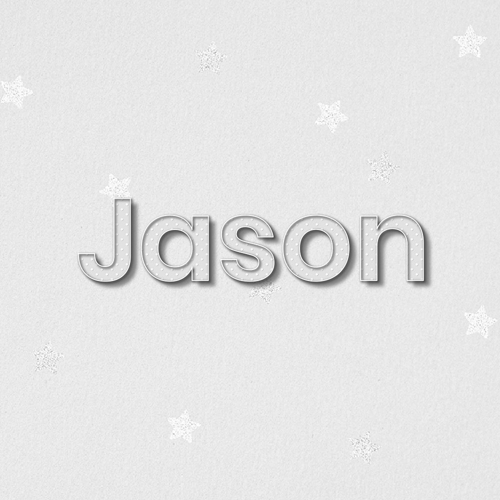 Jason male name lettering typography