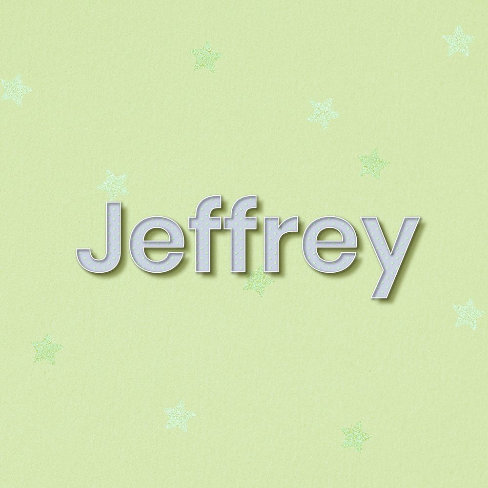 Polka dot Jeffrey name typography