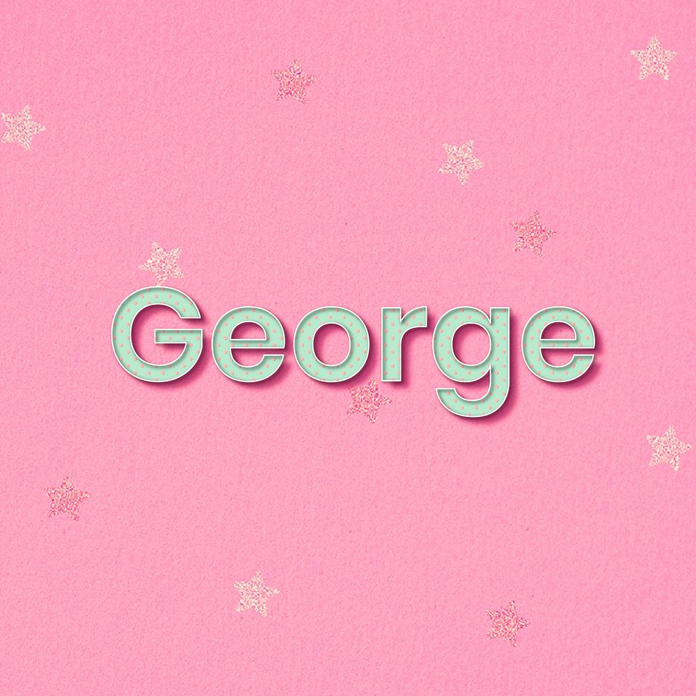 George polka dot typography word