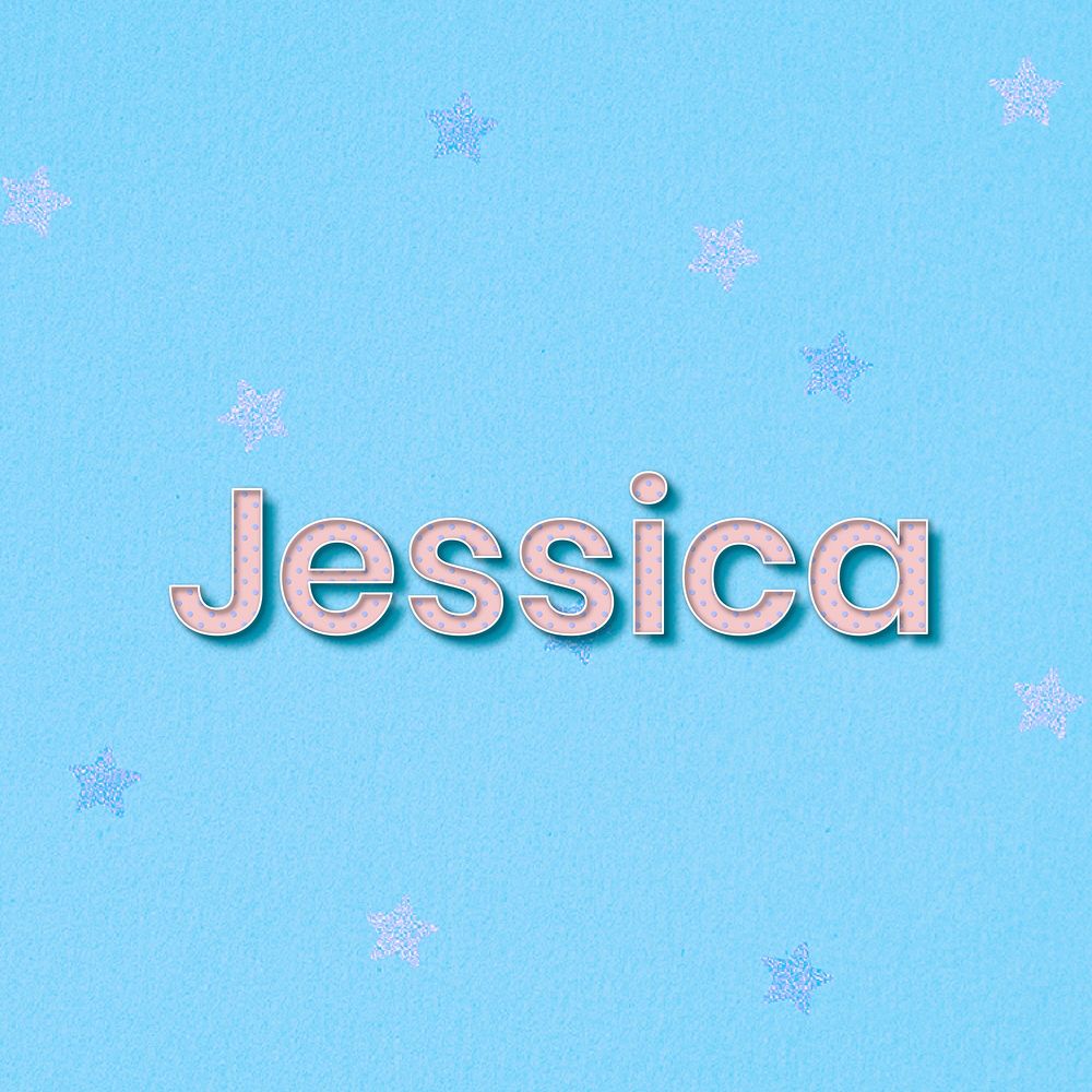 Jessica female name typography text