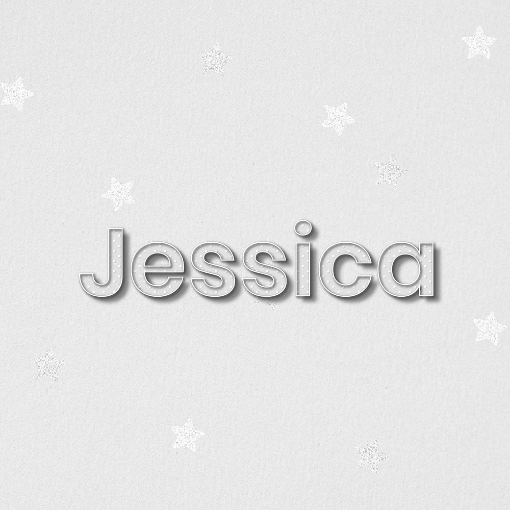 Jessica female name lettering typography