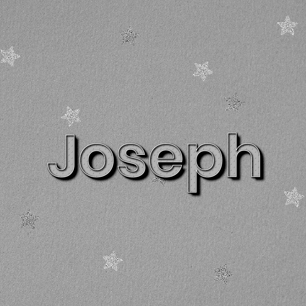 Joseph name polka dot lettering font typography