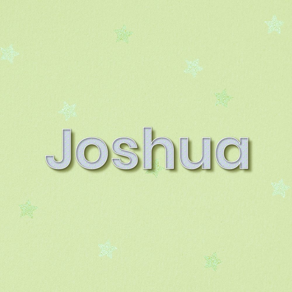 Polka dot Joshua name typography