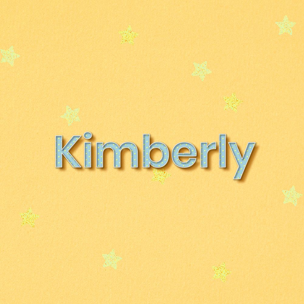 Female name Kimberly typography word