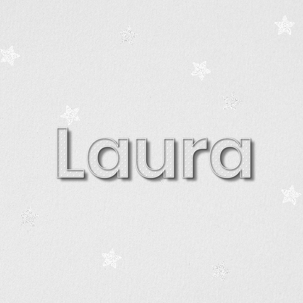 Laura female name lettering typography